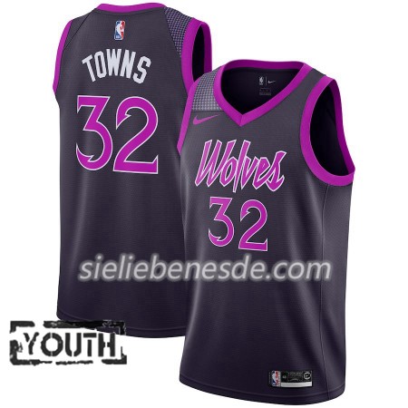 Kinder NBA Minnesota Timberwolves Trikot Karl-Anthony Towns 32 2018-19 Nike City Edition Lila Swingman